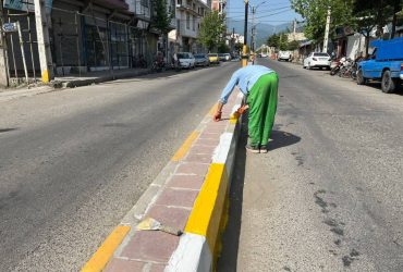 رنگ آمیزی جداول سطح شهر