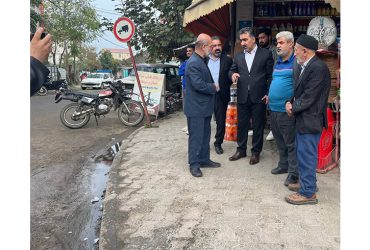 بازدید فرماندار شهرستان آستارا از روند تعریض کانال عبوری خیابان آبشار