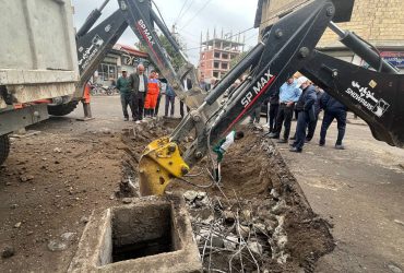 آغاز عملیات تعریض کانال عبوری در تقاطع خیابان آبشار و خیابان سعدی (منصورمحله)